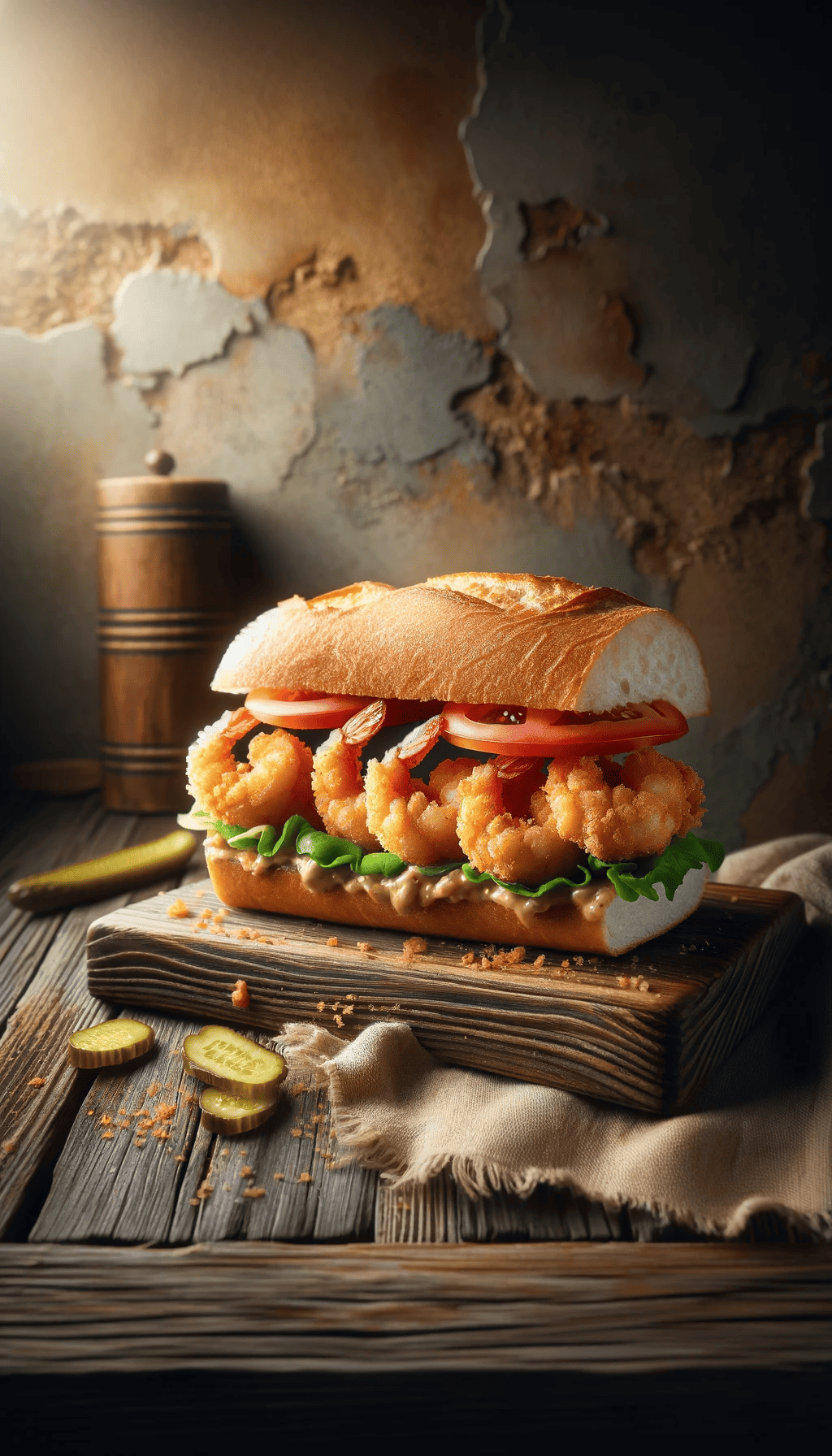 Shrimp Po'Boy Sandwich