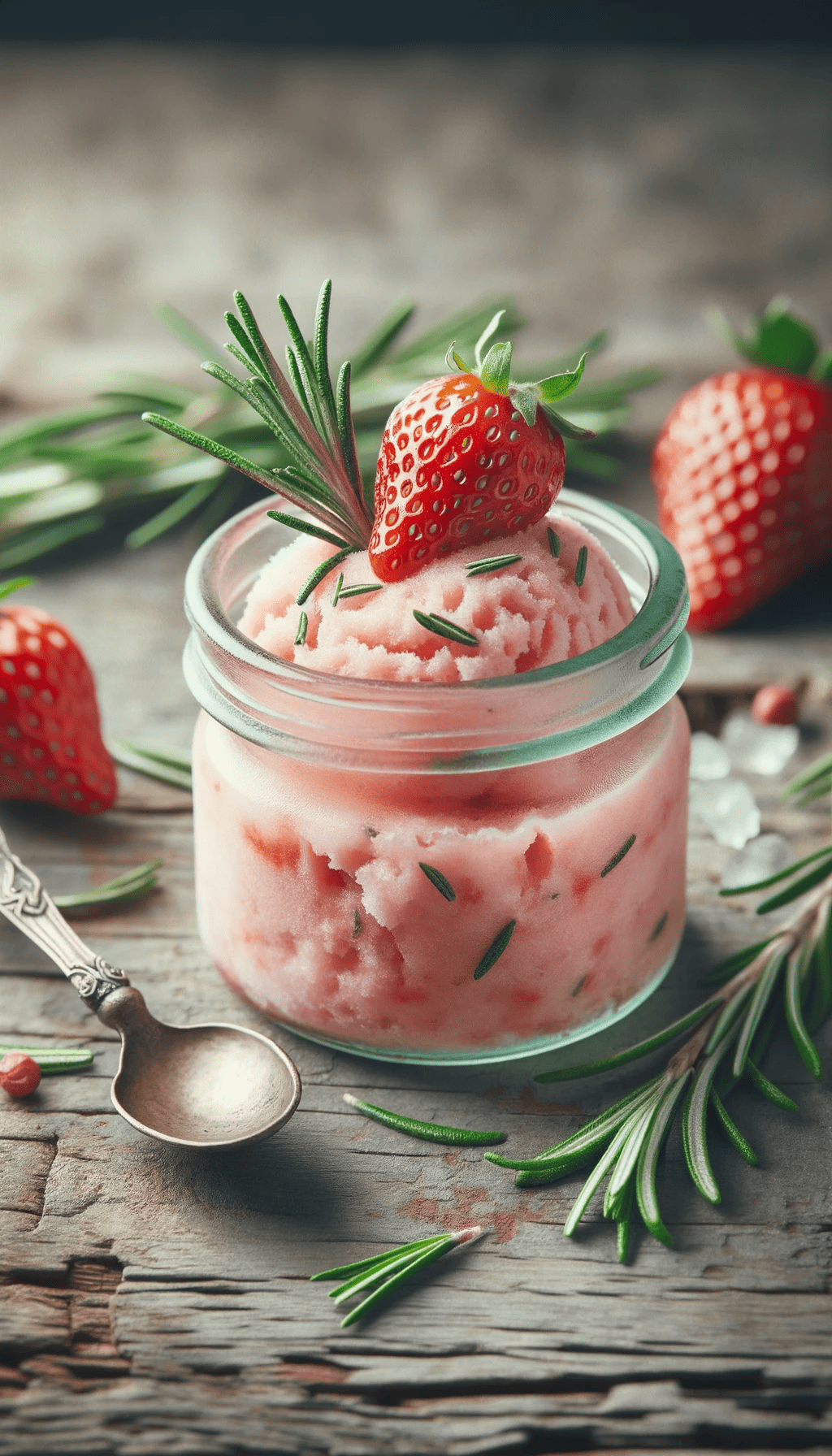 Strawberry Rosemary Sorbet