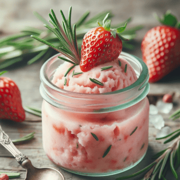 Strawberry Rosemary Sorbet