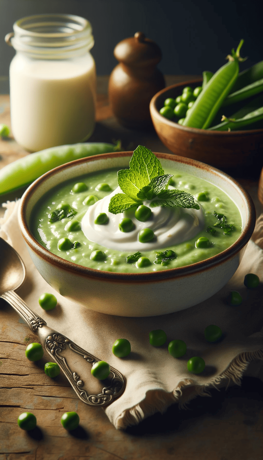 Fresh Mint and Pea Soup