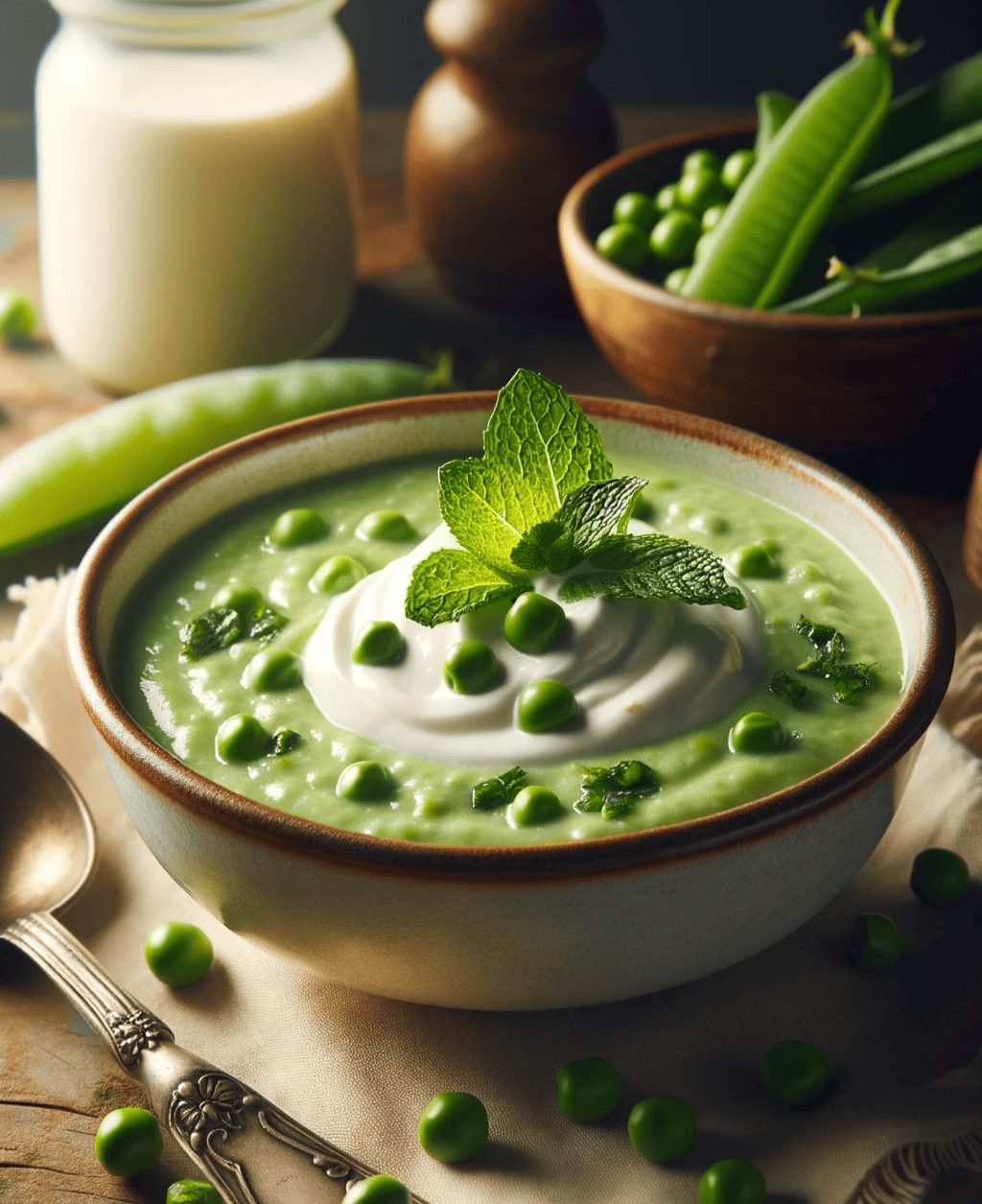Fresh Mint and Pea Soup