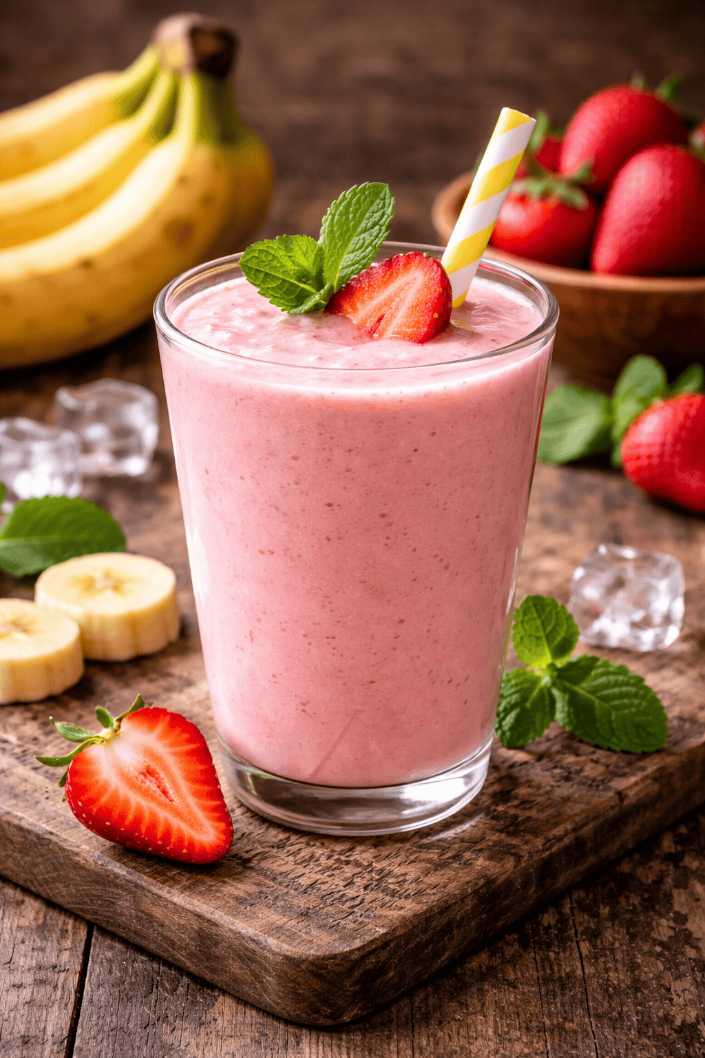 Strawberry Banana Smoothie with Yogurt