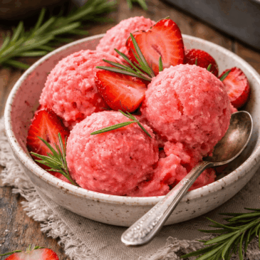 Strawberry Rosemary Sorbet