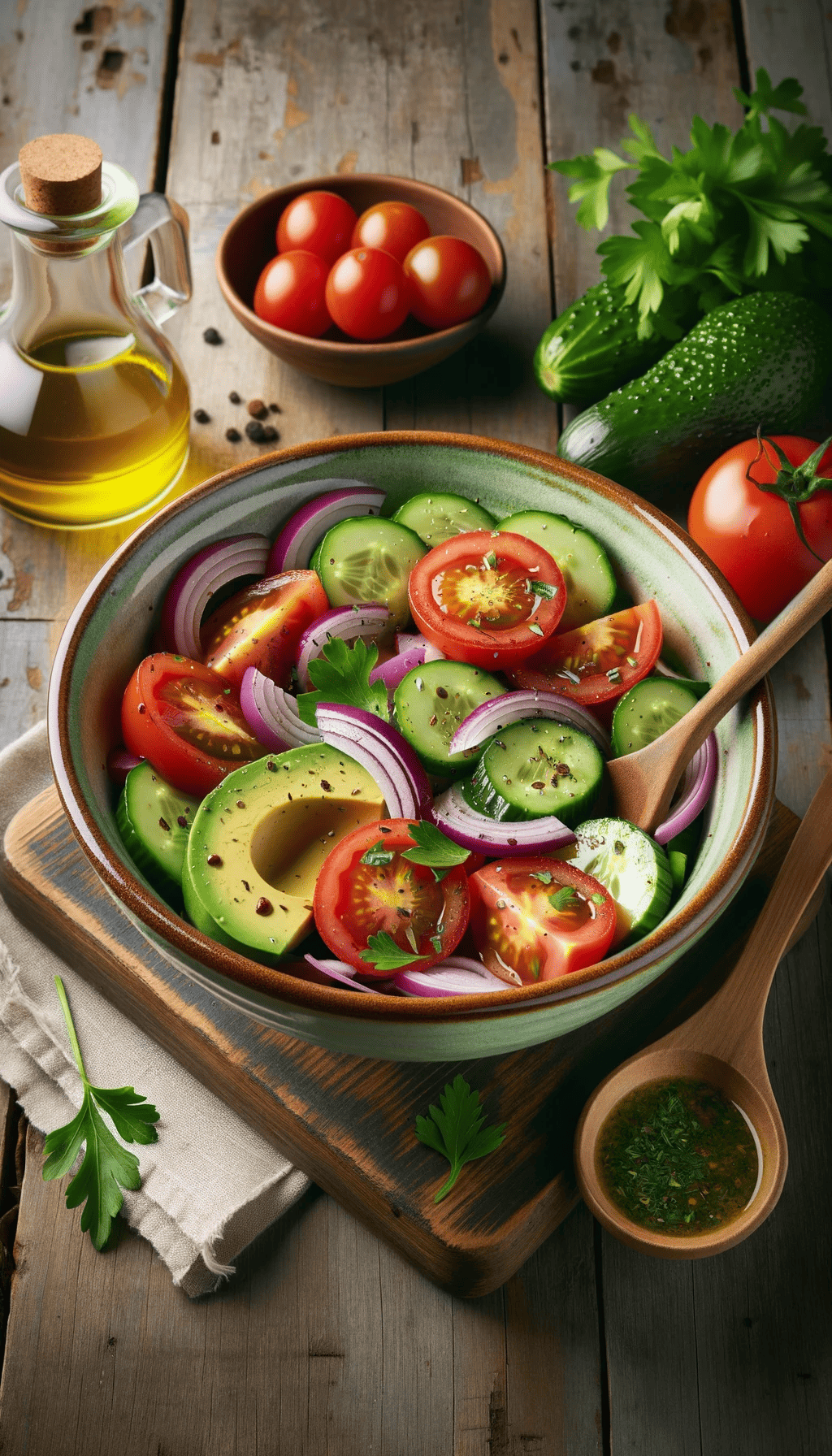 Tomato Cucumber Avocado Salad