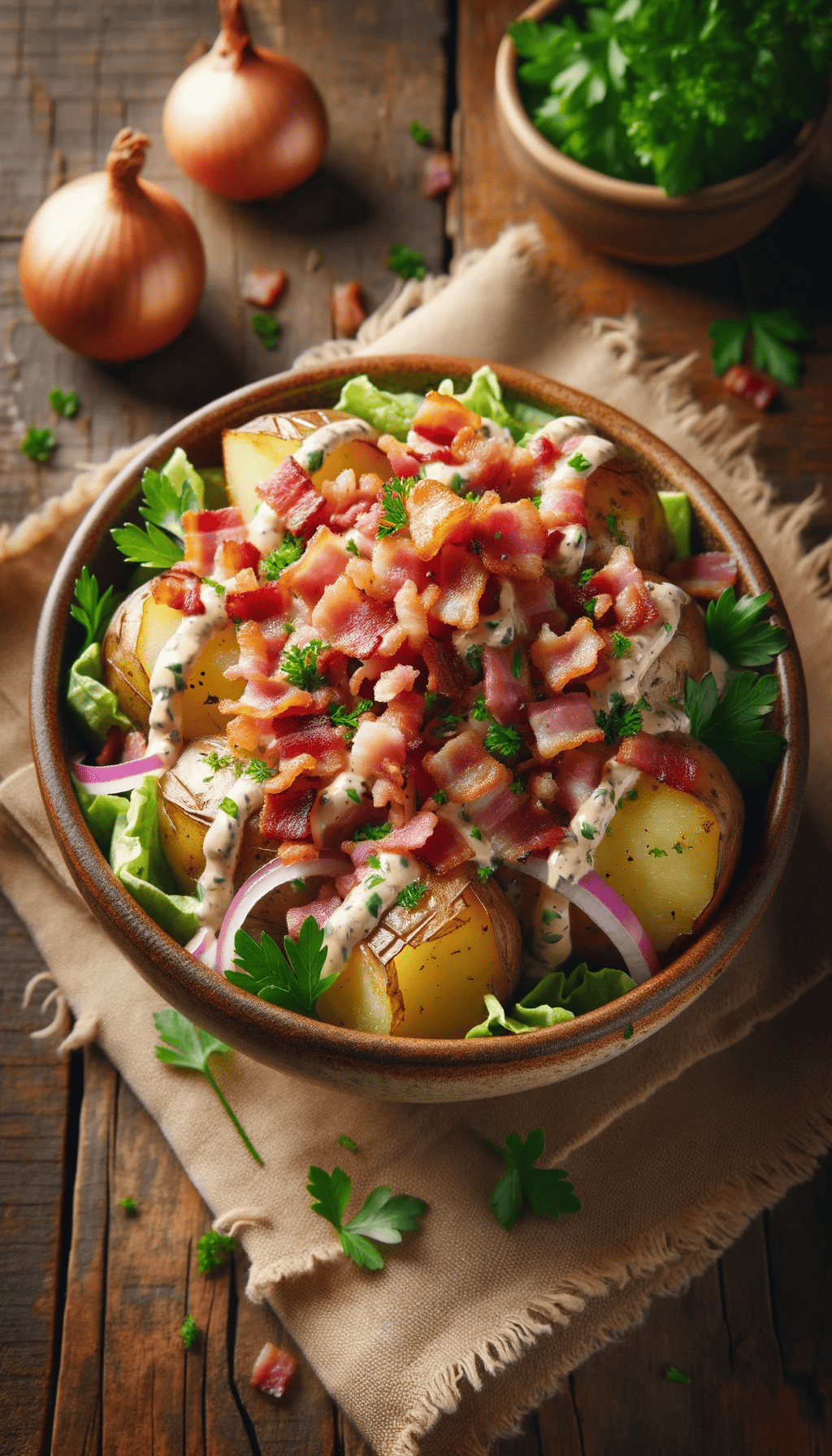 Twice-Cooked Potato Caesar Salad