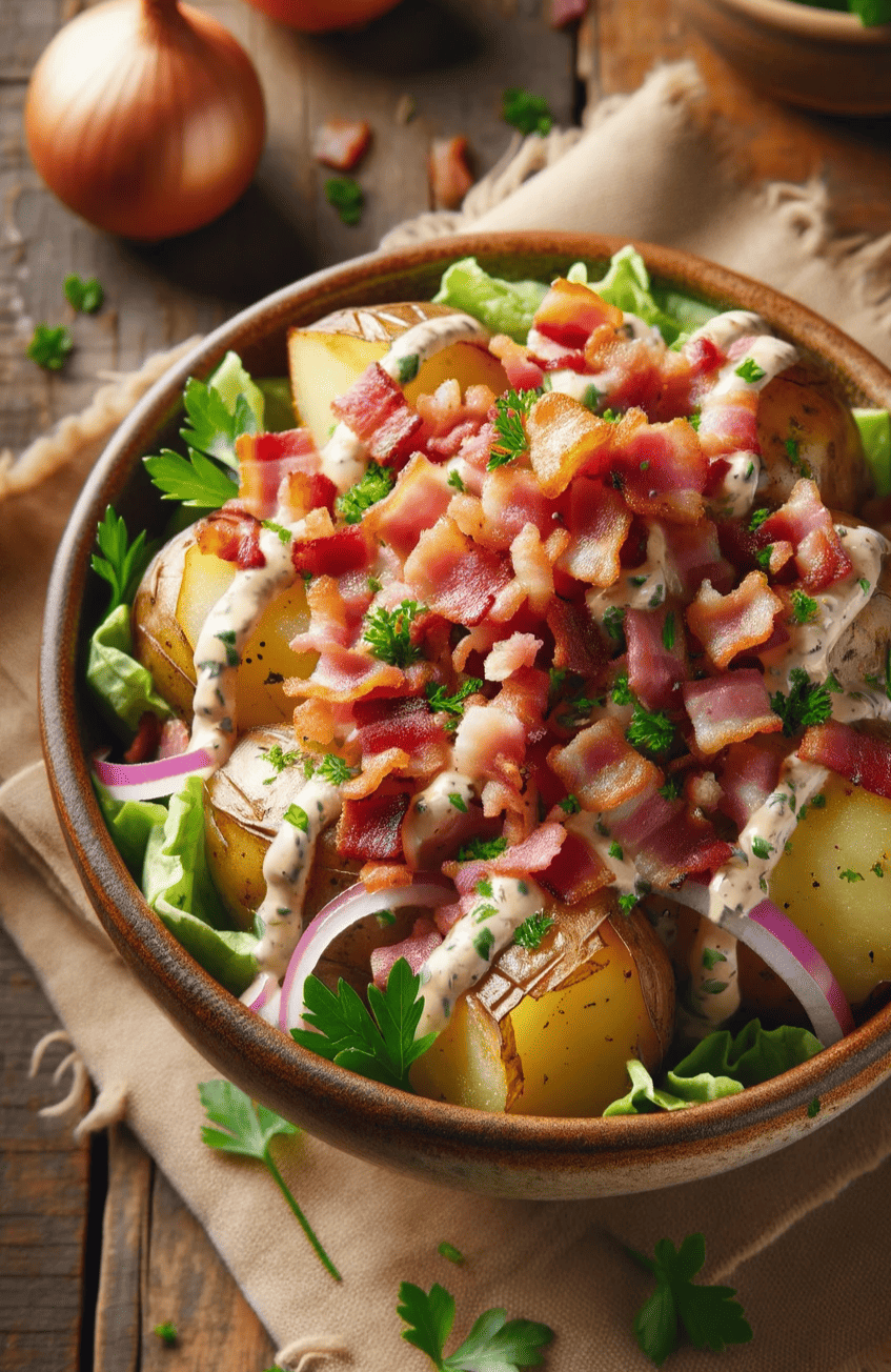 Twice-Cooked Potato Caesar Salad