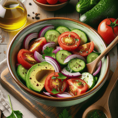 Tomato Cucumber Avocado Salad