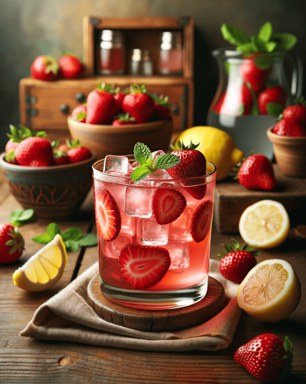 Homemade Strawberry Lemonade