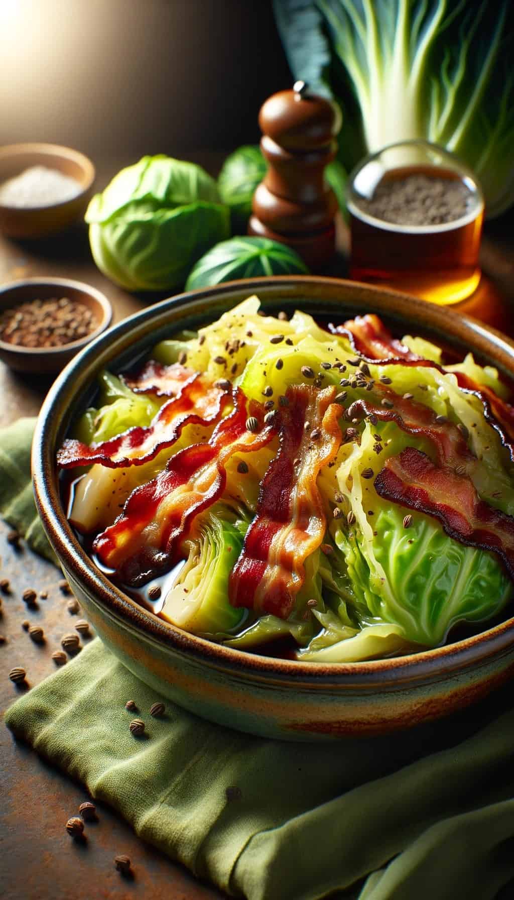 braised cabbage with bacon