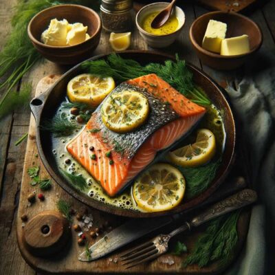 salmon with lemon butter