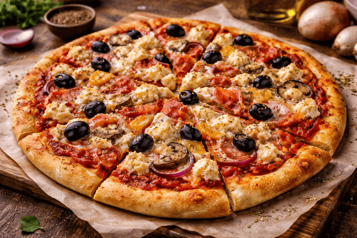 Mediterranean Goat Cheese Pizza