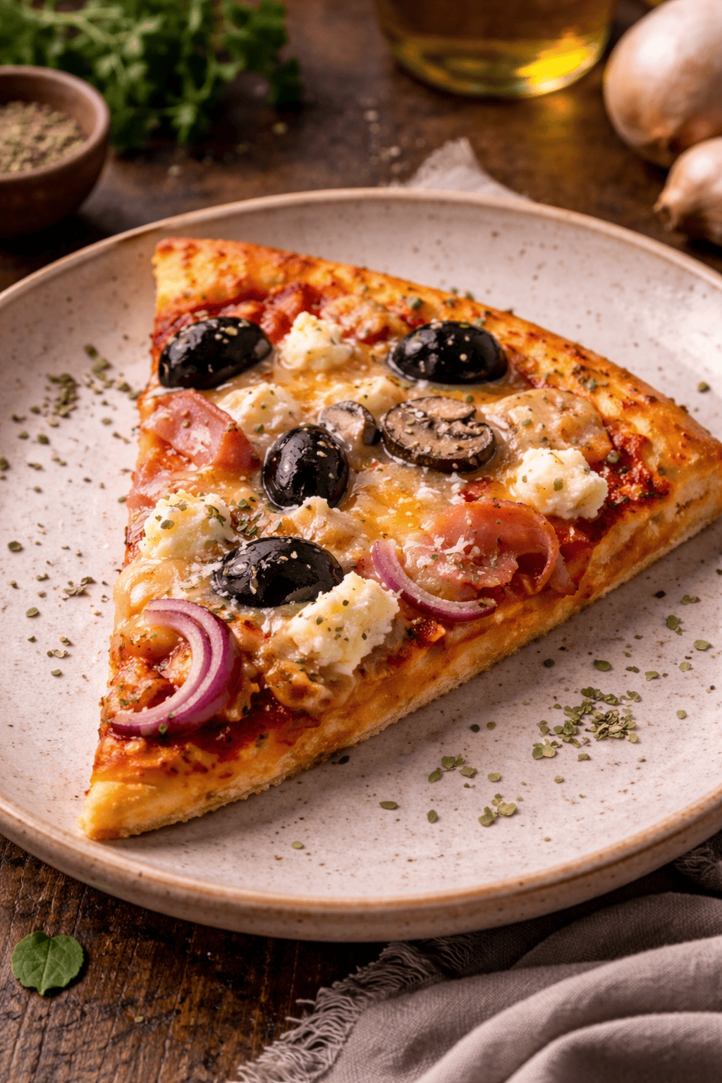 Mediterranean Goat Cheese Pizza