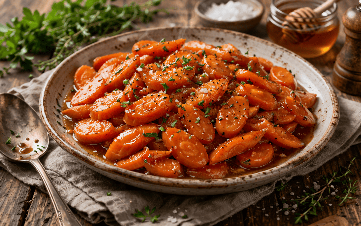 Brown Sugar and Honey Glazed Carrots