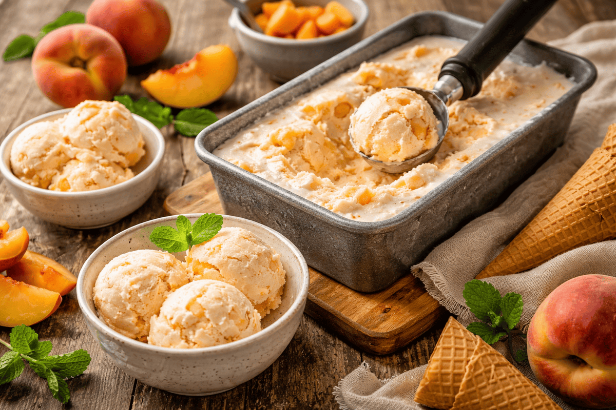 Fresh Peach Ice Cream