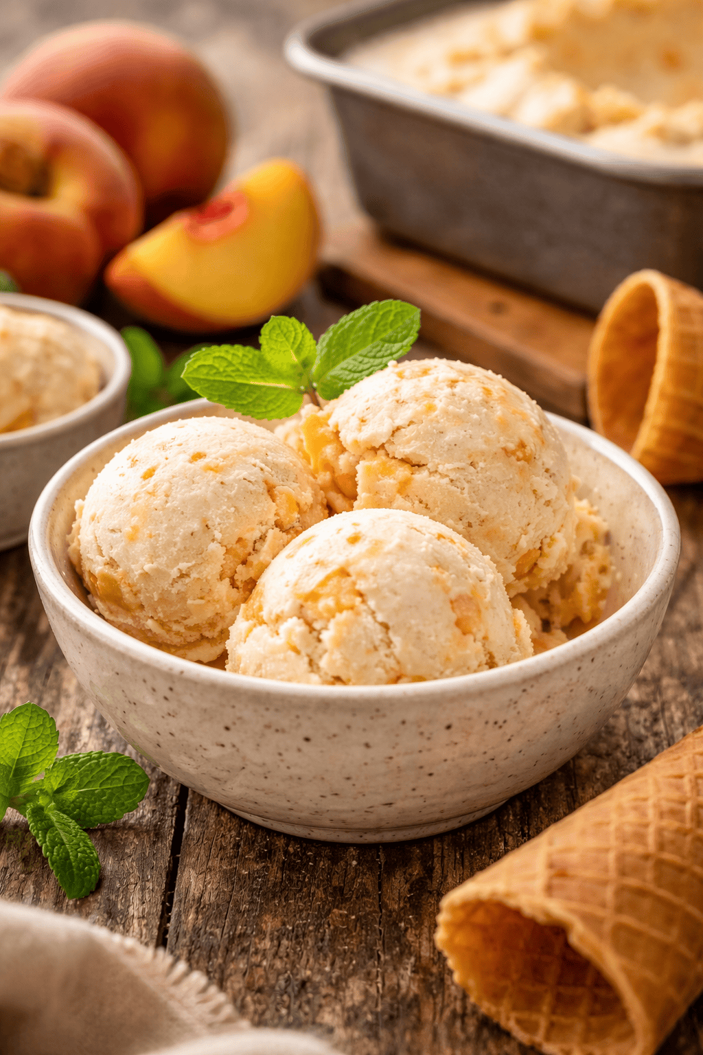 Fresh Peach Ice Cream