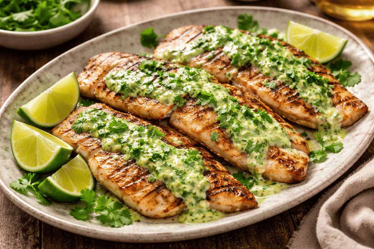 Grilled Barramundi with Cilento Lime Sauce