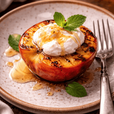 Grilled Peaches with Mascarpone