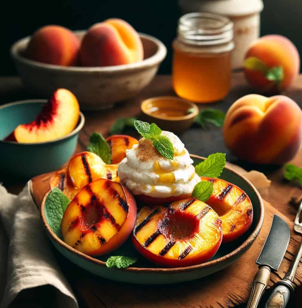Grilled Peaches with Mascarpone