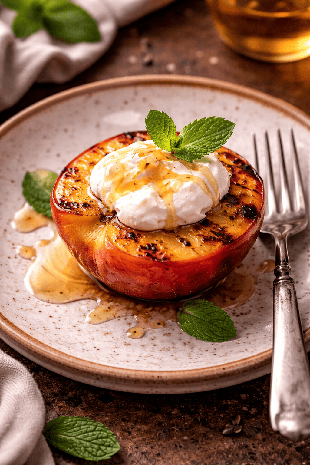 Grilled Peaches with Mascarpone