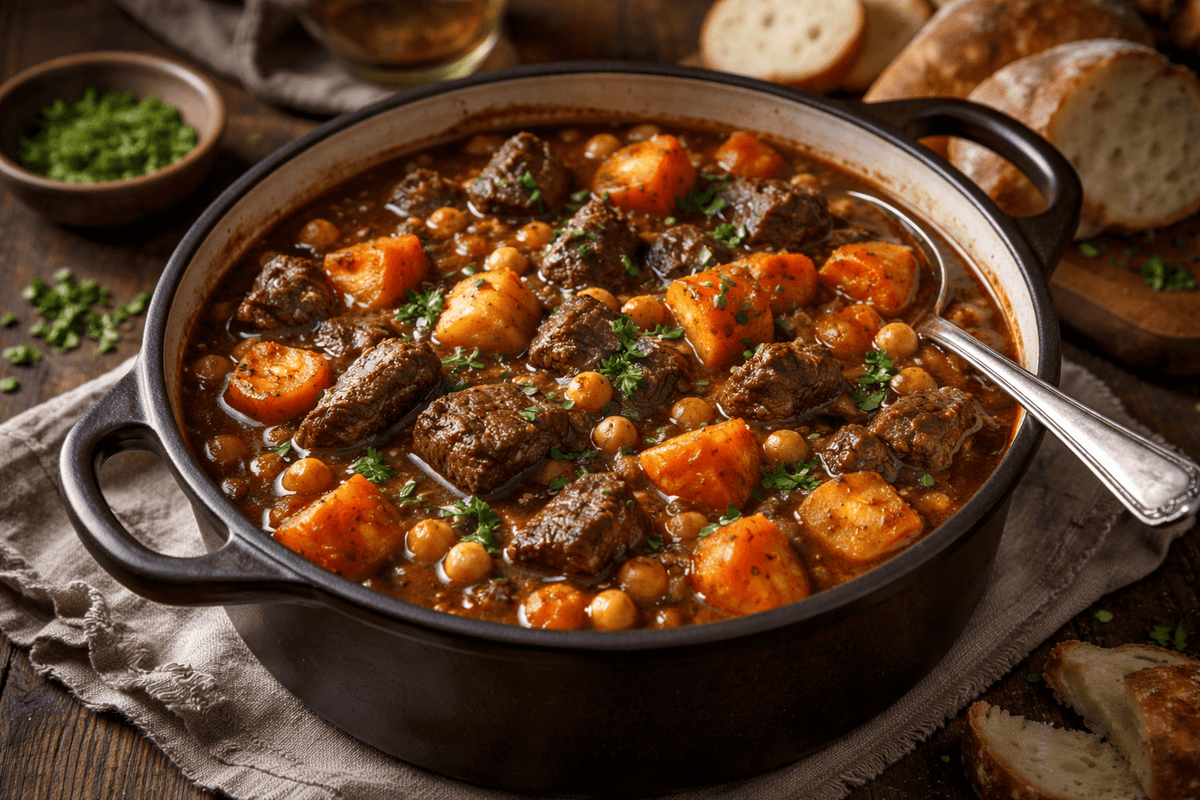 Guinness Beef Stew with Sweet Potatoes