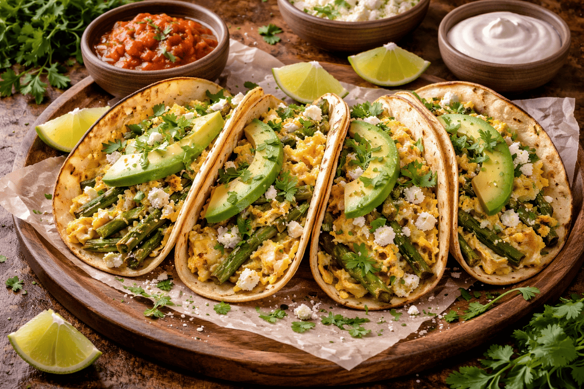 Asparagus and Egg Breakfast Tacos