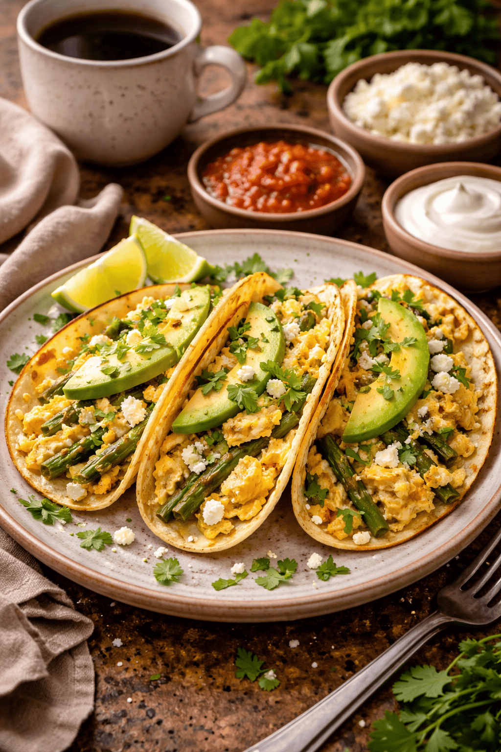 Asparagus and Egg Breakfast Tacos