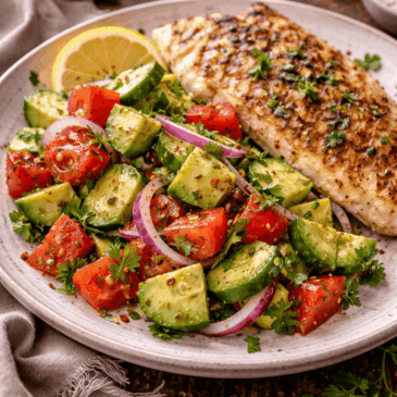 Tomato Cucumber Avocado Salad