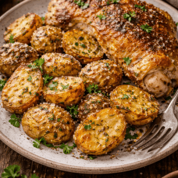Roasted Potatoes with Parmesan, Garlic and Herbs