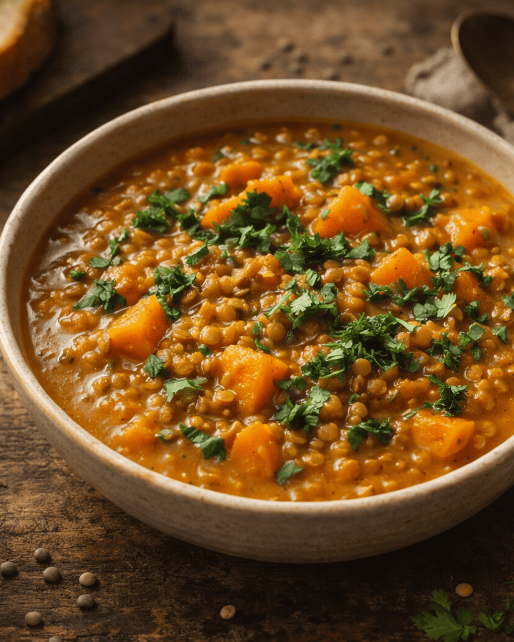 Easy Sweet Potato and Lentil Soup