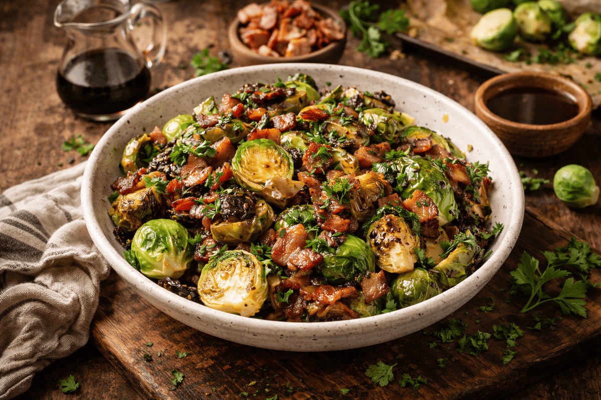 Maple Bacon Brussels Sprouts