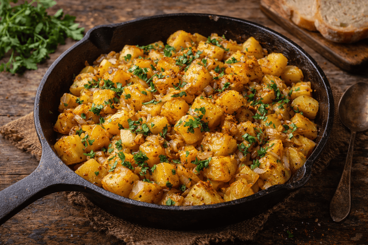 Pan-Fried Potatoes with Onions