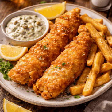 Crispy Fish and Chips with Simple Tartare Sauce