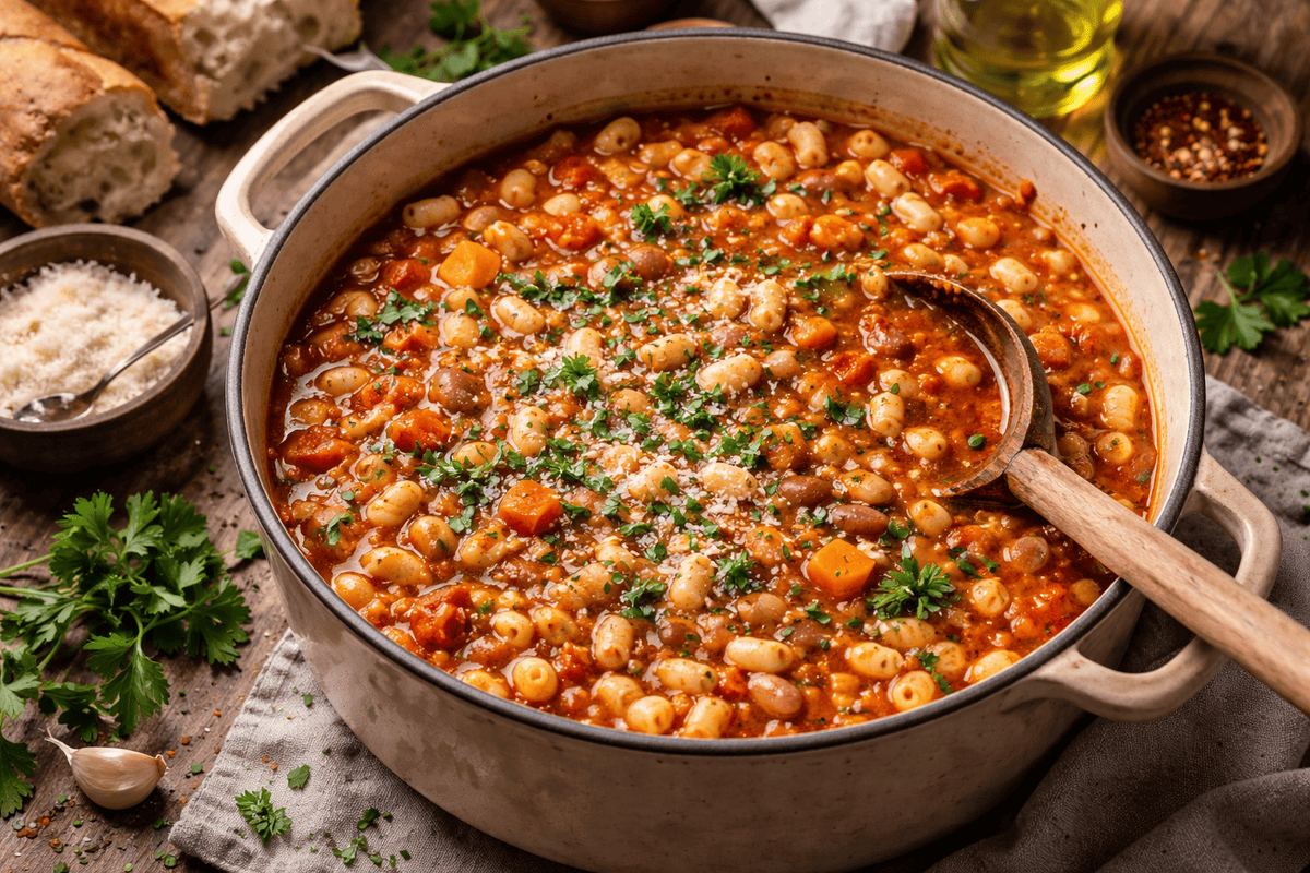 Easy Pasta e Fagioli (Vegetarian)